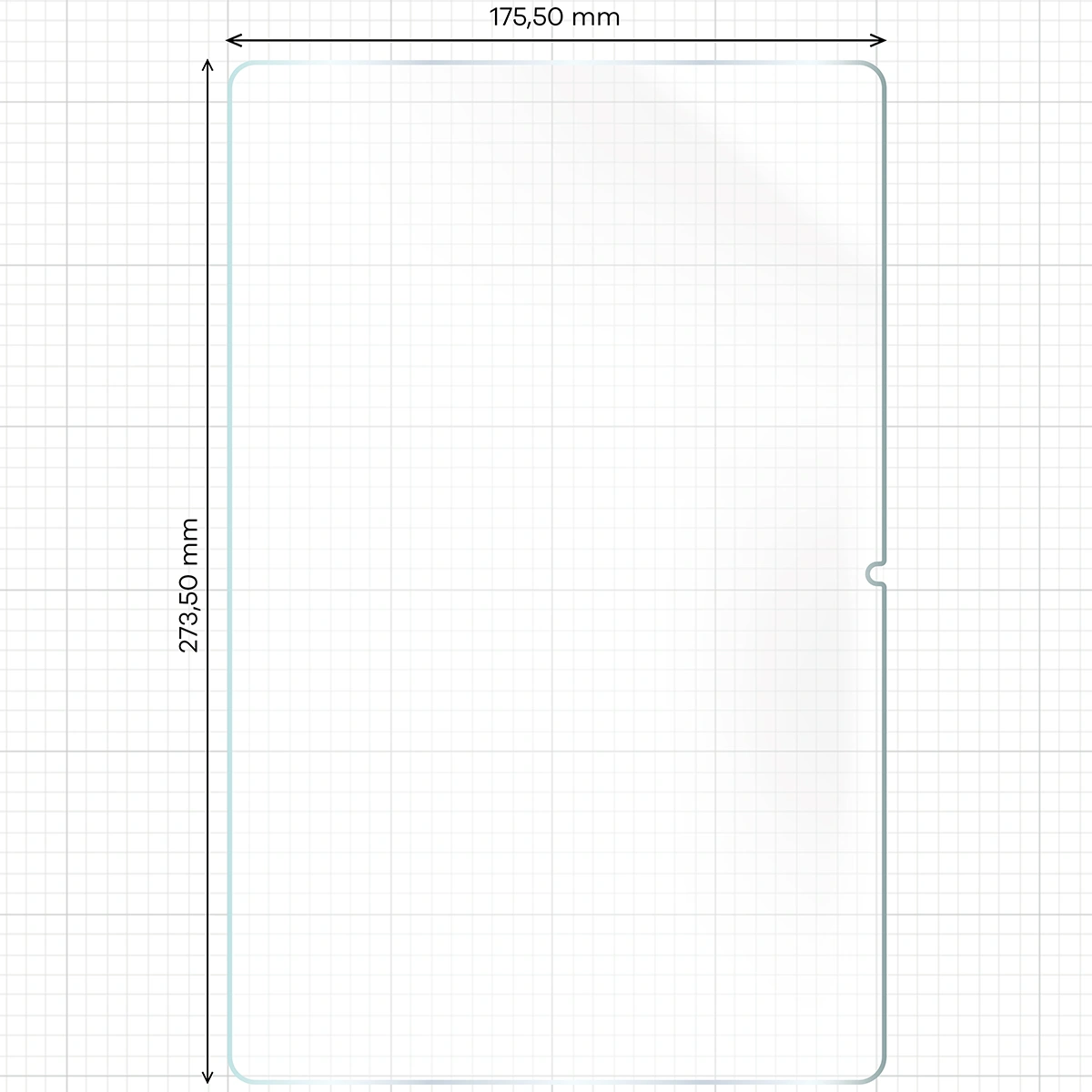 Wymiary folii na ekran Bizon Film Tab Papirus Duo do Xiaomi POCO Pad M1